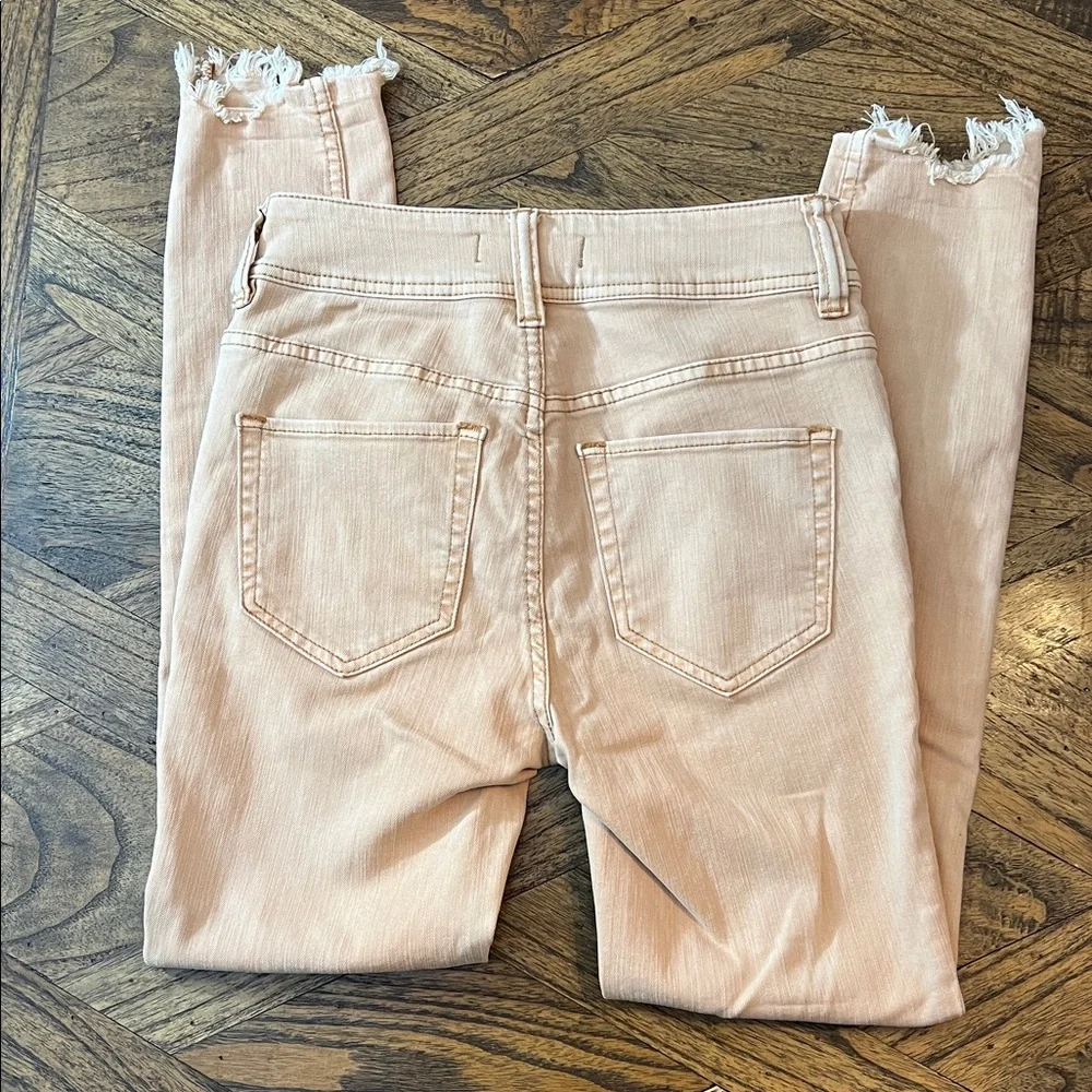 We The Free (Free People) High Rise Skinny Ankle Jeans, Stretch, Raw Edge sz 26 - Picture 2 of 8